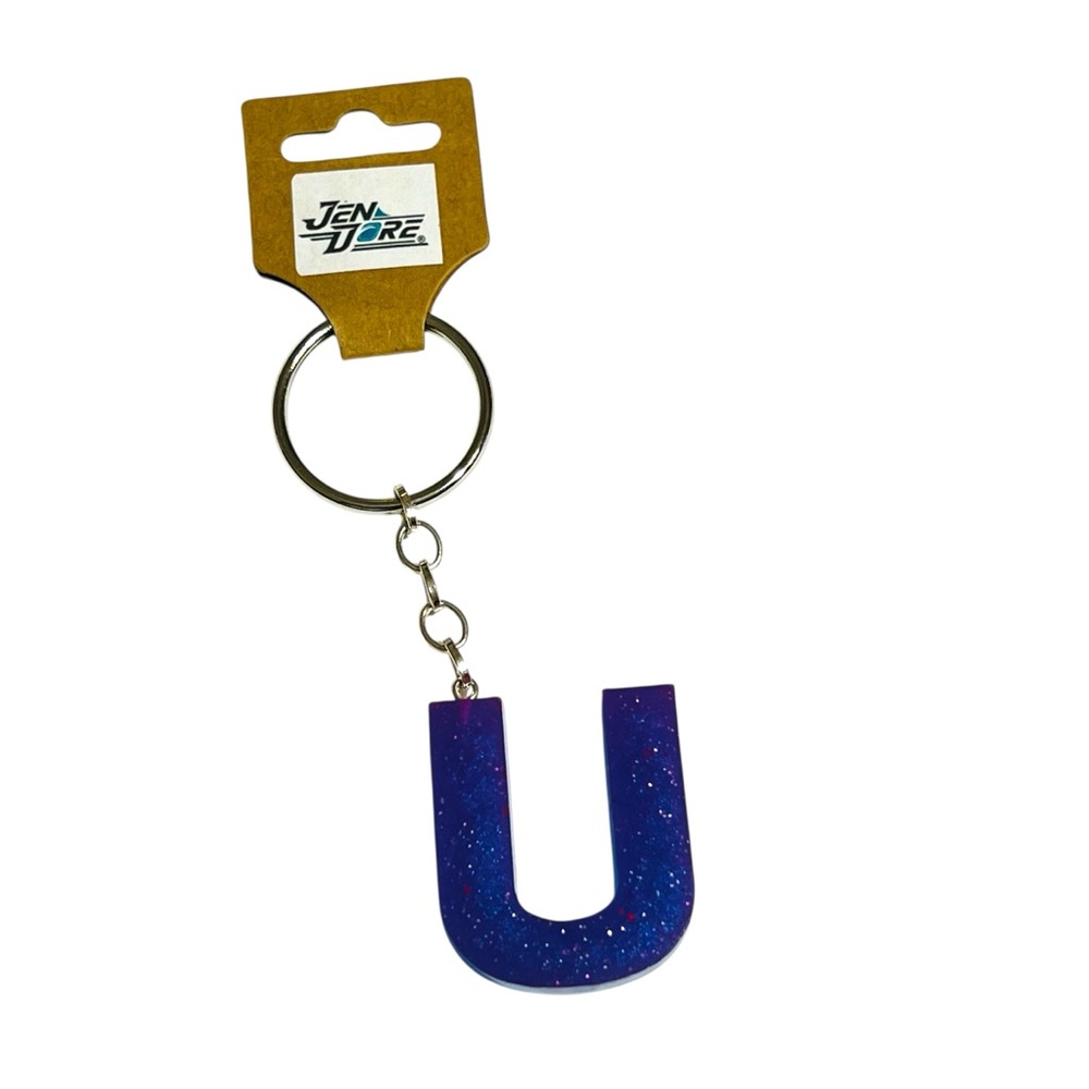 JenDore Handmade Alphabet Letter U Keychain Keyring Bag Purse Charm Accessory